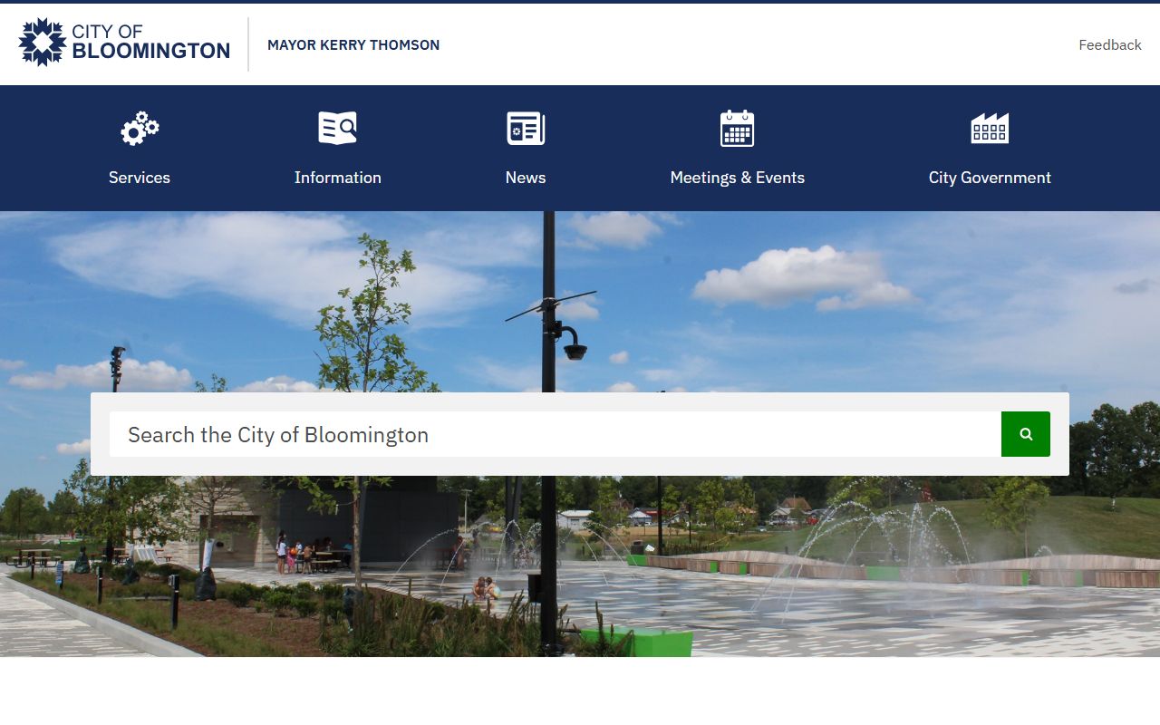Bloomington city government phone directory website