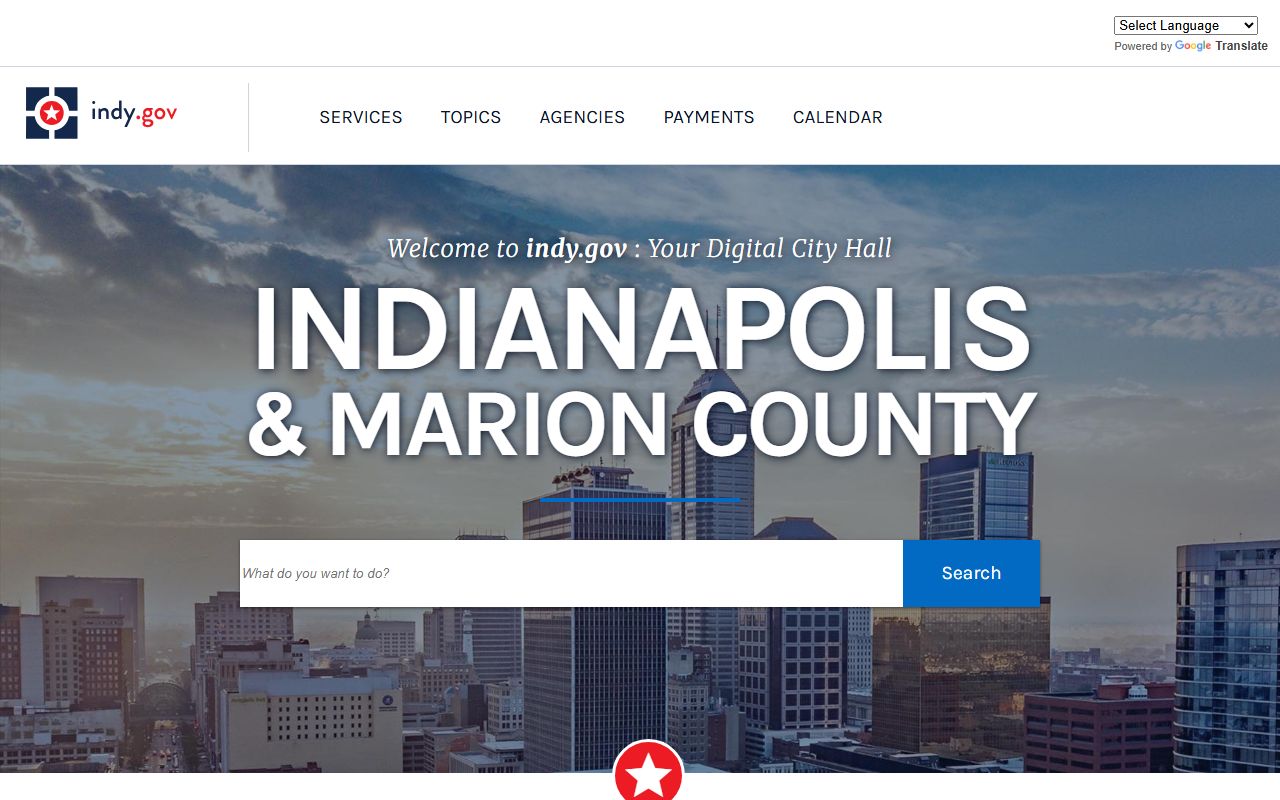 Indianapolis city government phone directory website