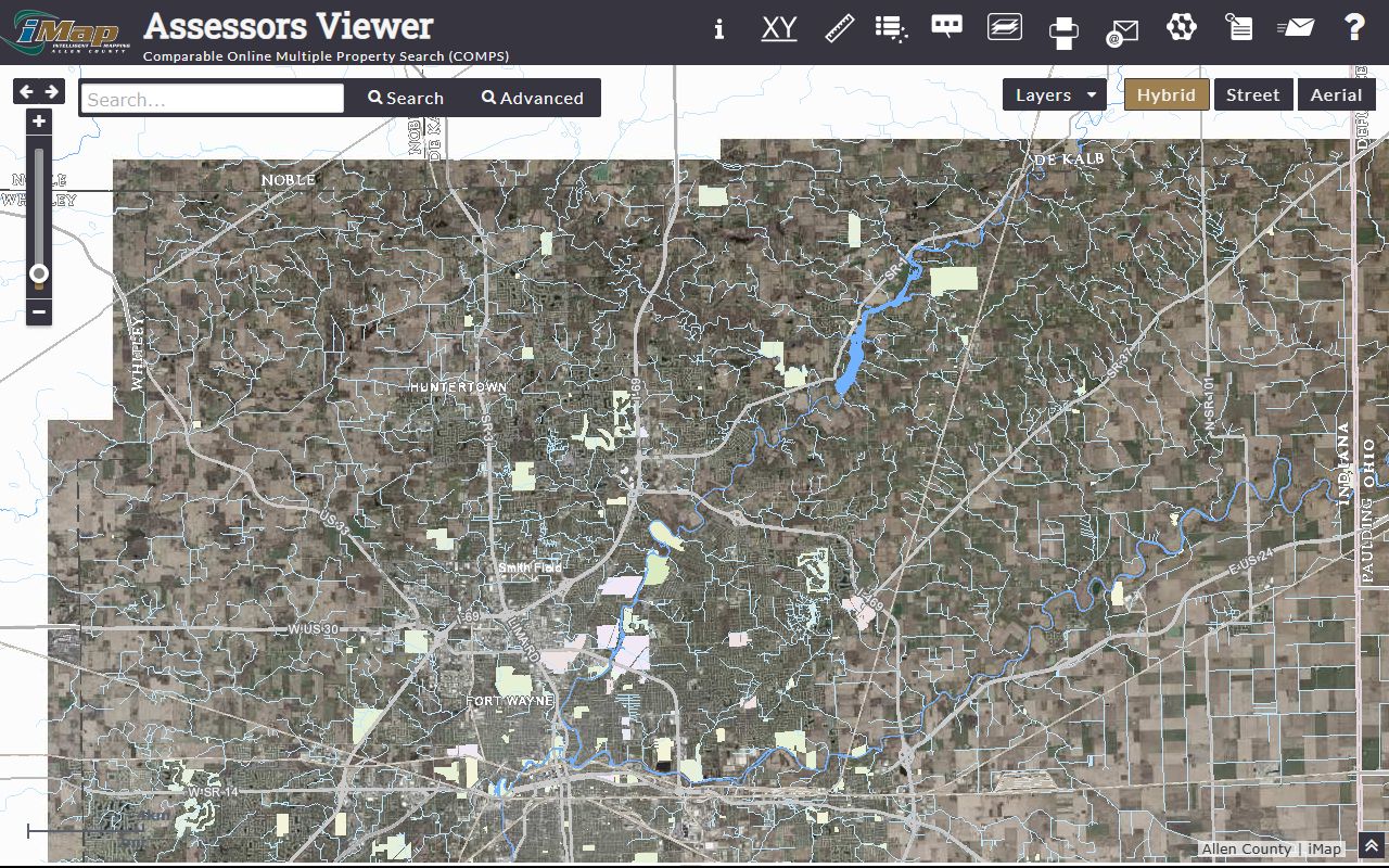 Allen County COMPS property search phone directory tool